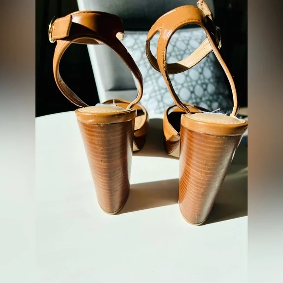 Steve Madden Girl Women’s Platform Block Heel Sandals /Color Tan,Brown /Size 7M - Picture 4 of 12